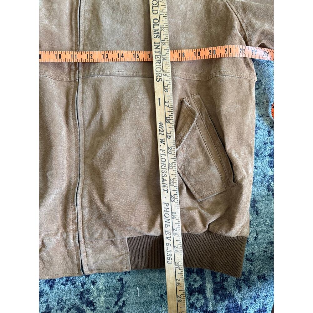 Cripple Creek Leather Western Chore Style Bomber Jacket Quilted Inside HEAVY - Picture 4 of 7